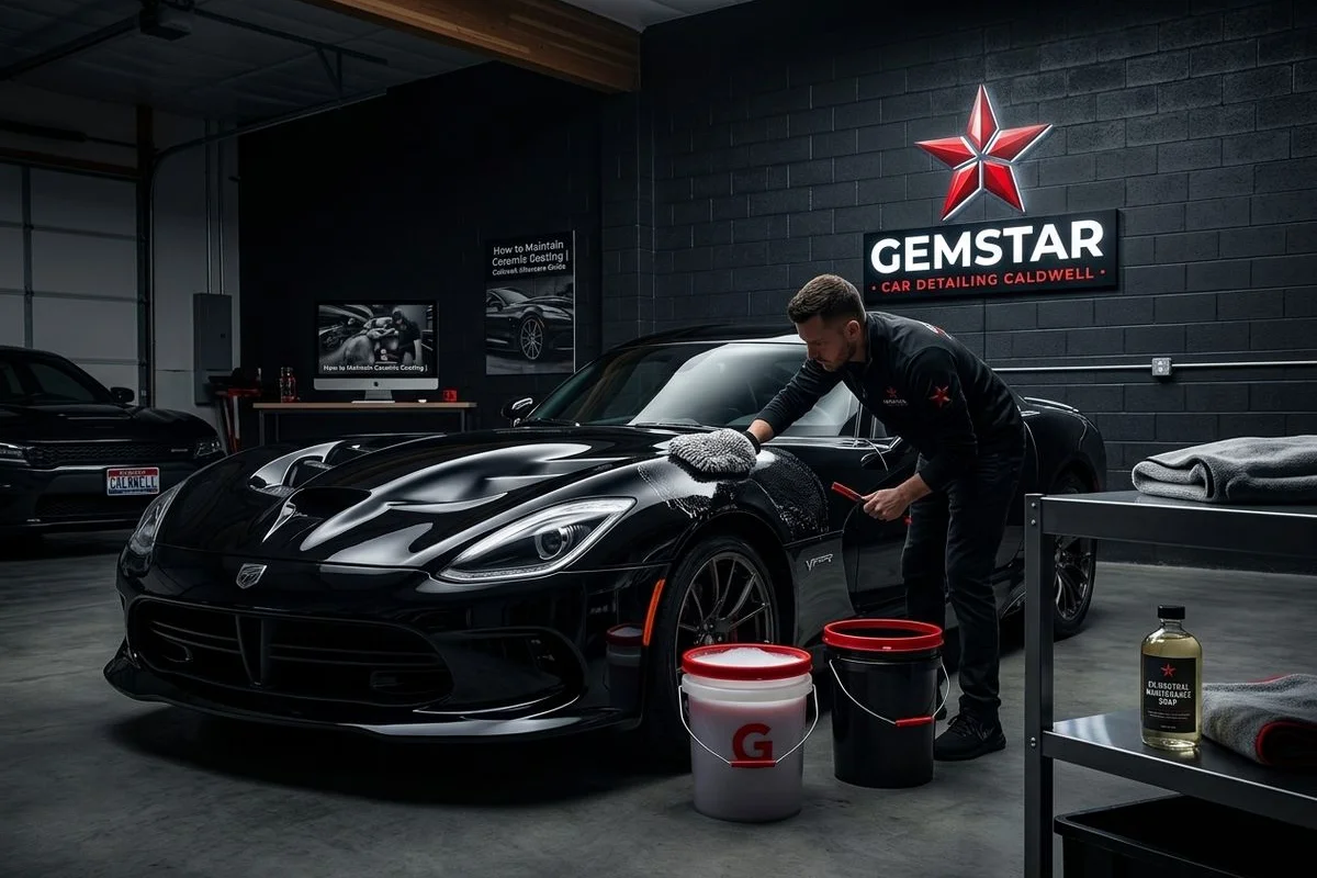 Maintenance wash of ceramic-coated vehicle with pH-neutral soap