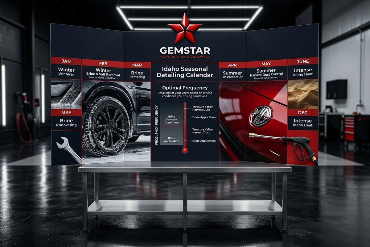 Idaho seasonal detail calendar showing winter brine and summer UV cycles