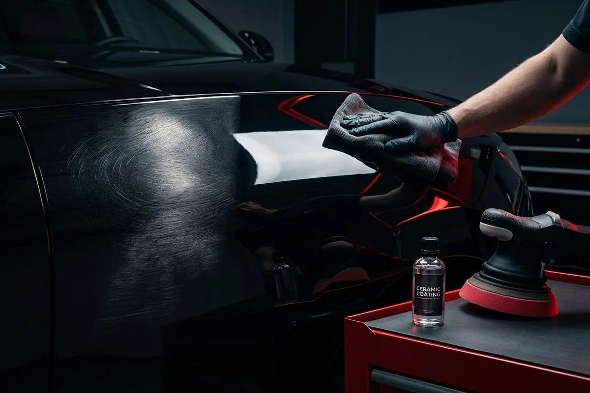 Paint correction prep before ceramic coating application