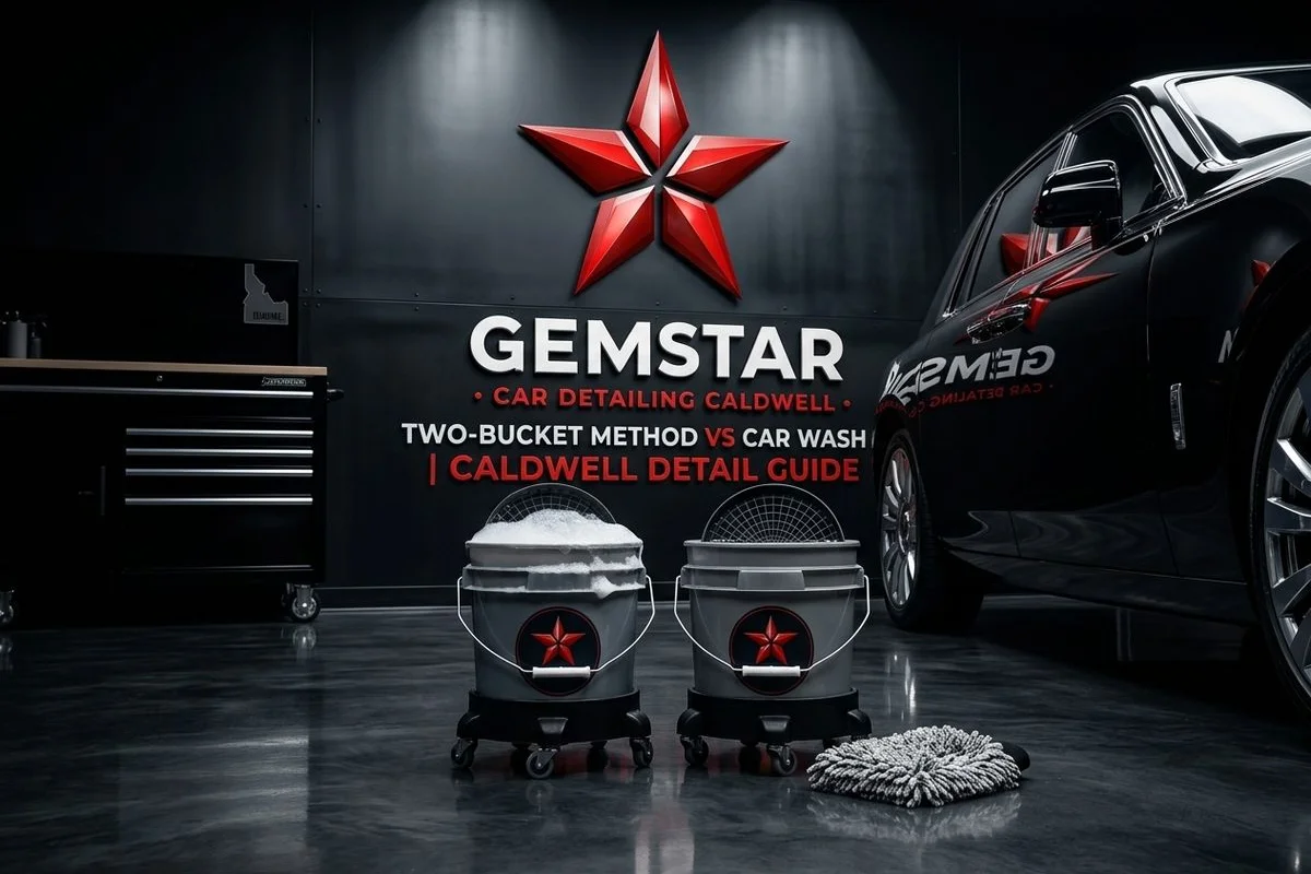 Two-bucket method setup with grit guards and dedicated mitts