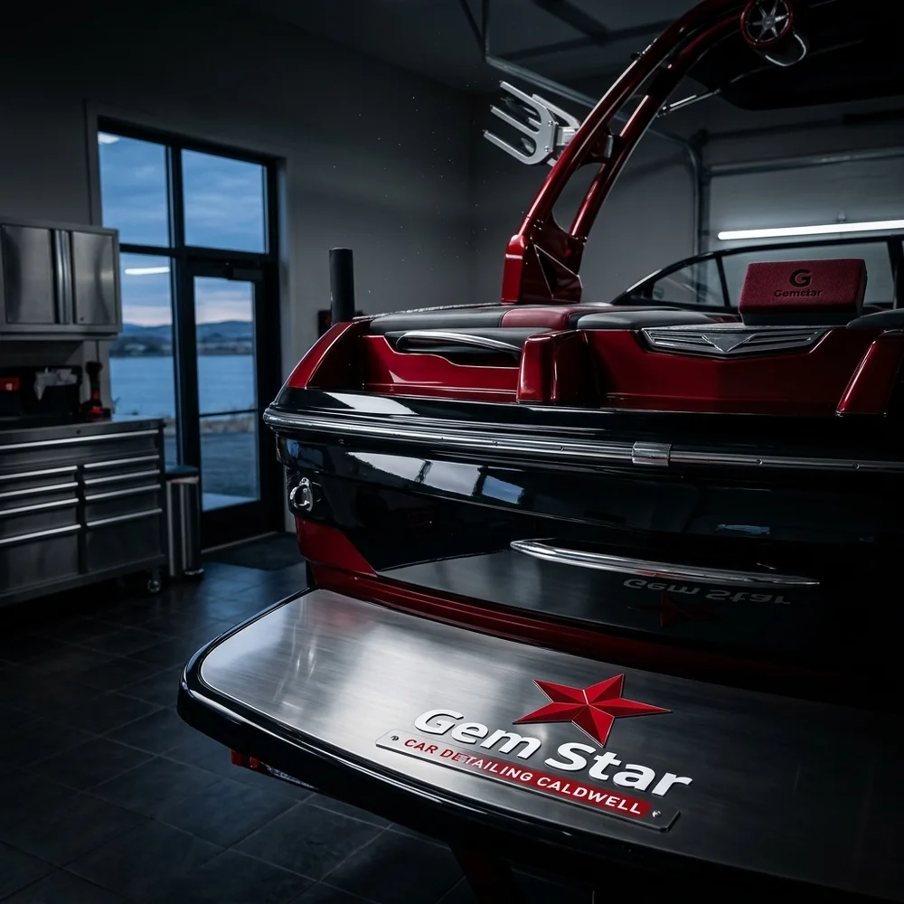 Wakeboard boat hull restoration after Lake Lowell season